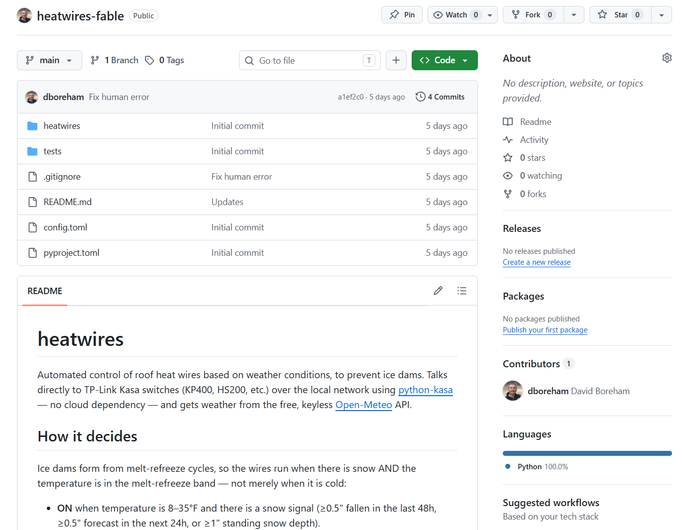 Fable generated program